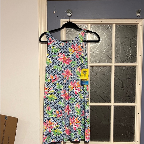 Banana Republic Dresses & Skirts - Banana  boat xs Floral Shift Dress in Navy, Pink & Lime NWT